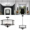 NOREL 6LT PENDANT. BLACK, ANTIQUE GOLD, NICKEL